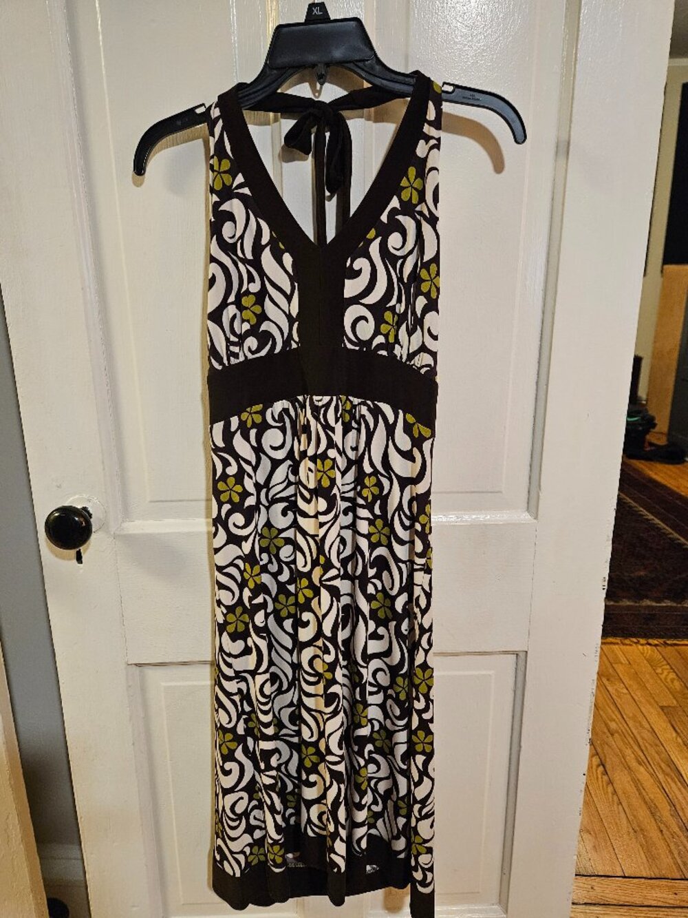 Spring Brown and cream flowered women's sundress